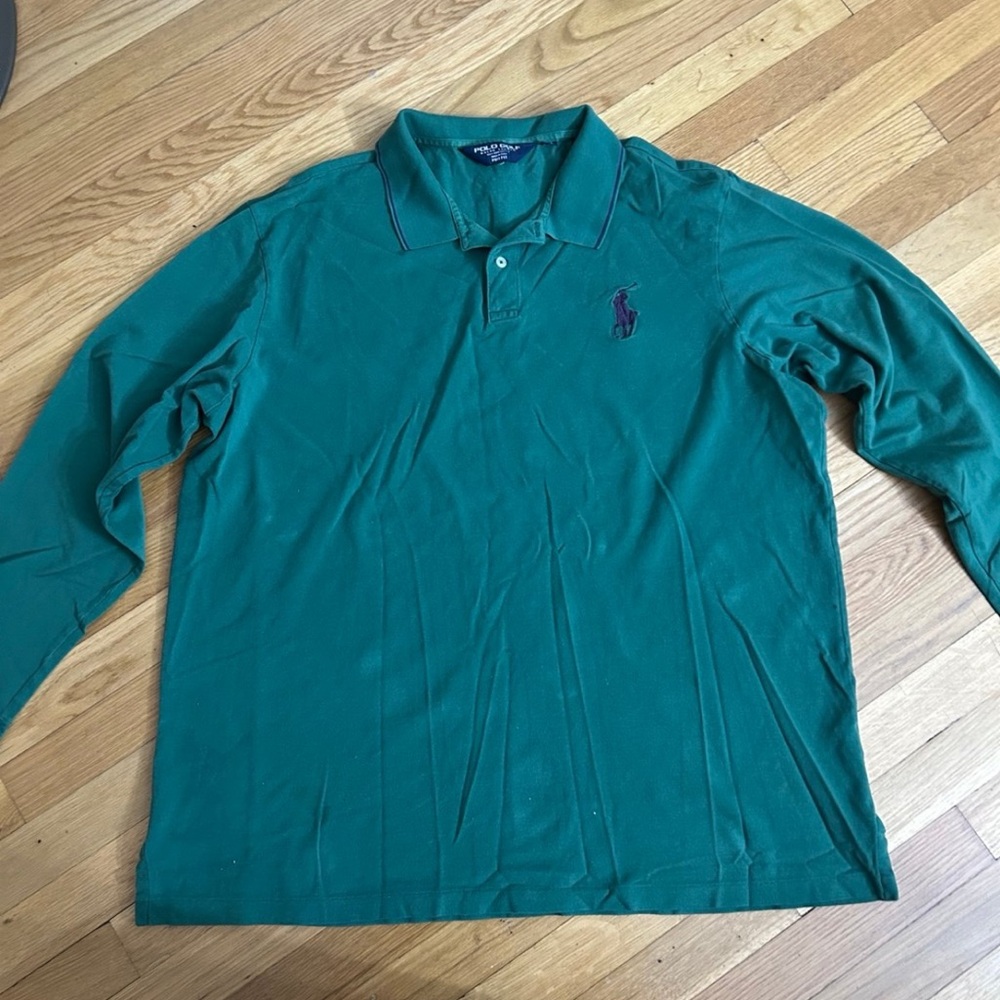 Ralph Lauren Teal Long Sleeve Polo Shirt